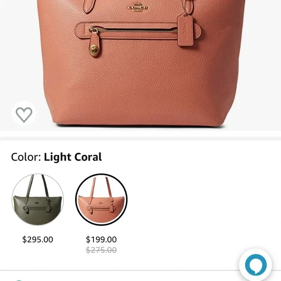 Authentic COACH PURSE Peach and wine colored. - Picture 10 of 11